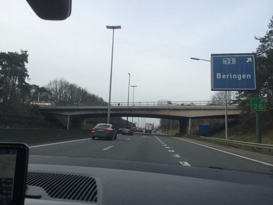 Weer op de Belgische snelweg richting Turnhout
