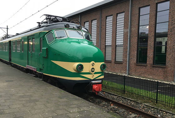 Allerhande Kerstfestival 2015 in Spoorwegmuseum groene trein